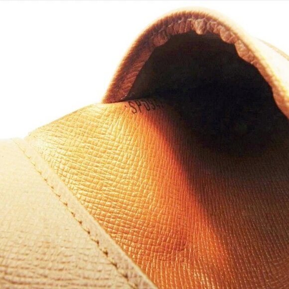 LOUIS VUITTON Bifold Wallet Brown beige gold Women M61652 Authentic secondhand - Picture 6 of 9